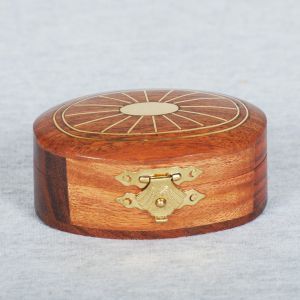 Oval Wood/Brass box 2
