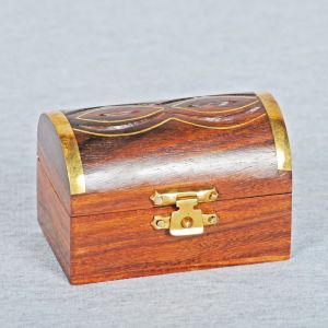 Rectangular Wood/Brass Box