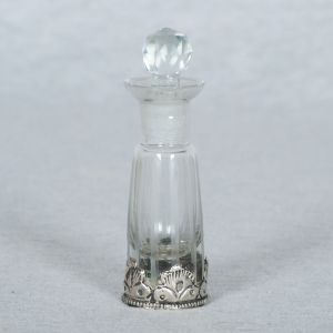 Glass Decanter with Carved Metal 3