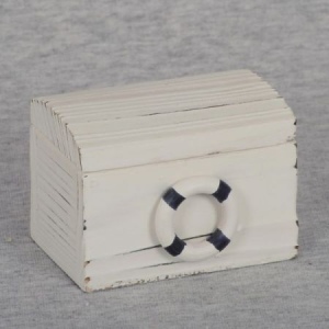 Nautical box with lifebelt decor
