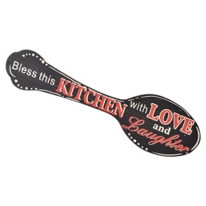 Wooden plaque - Spoon - Bless this kitchen...