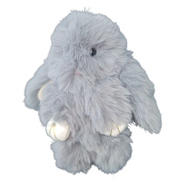 Bunny Keyring Grey Rabbit Keyring Grey