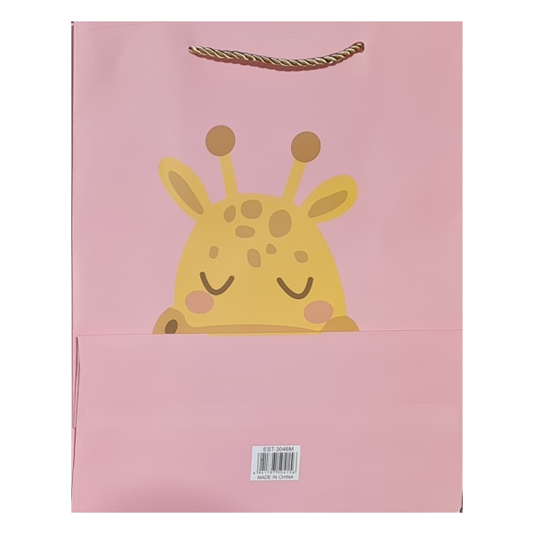 paper gift bag cartoon giraffe back