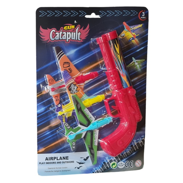 Catapult Airplane Gun Toy Red Toy Gun