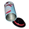 Christmas Metal Tin Containers Cylinder Open tin