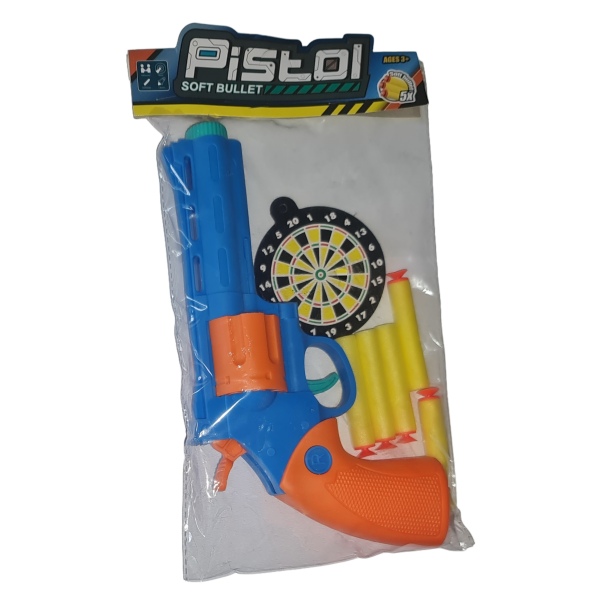 Soft Bullet Pistol Toy Set Blue Toy Gun