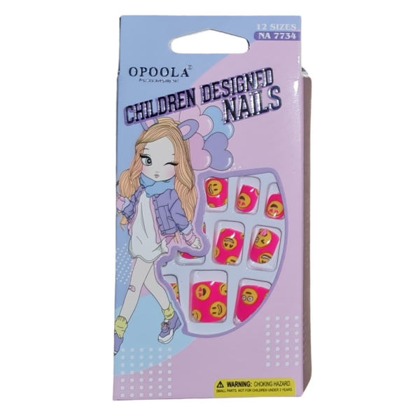 Kids Press On Nails Emoji