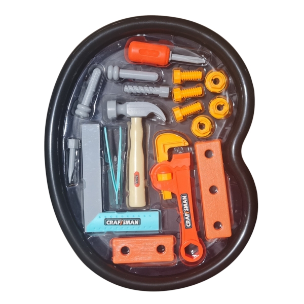 Kids Toy Tool Set and Holding Tray Kids Tool Set