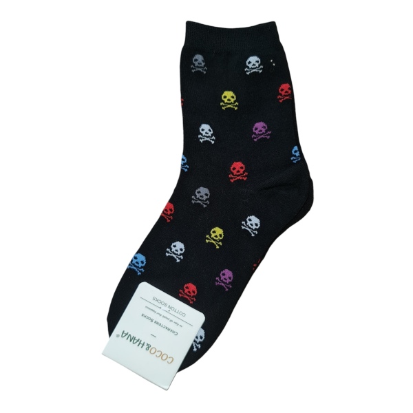 Socks Skull and Bones Unisex Black Socks