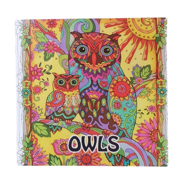 Colouring Books - 24 pages - Owls Adult Coloring Book