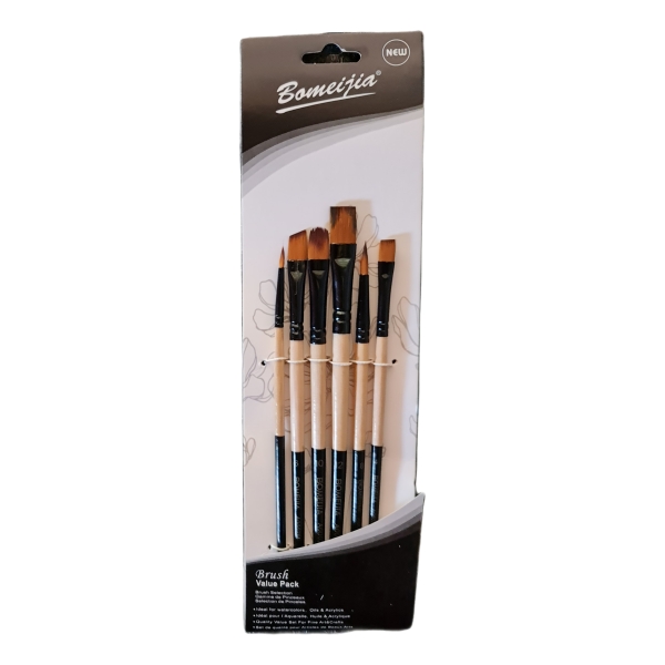 Bomeijia Value Pack Artist Brushes | 6 pieces Artist Brush Value Pack