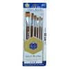 Keep Smiling Artist Flat Brush Set 6 pieces Sizes Artist Flat Brushes