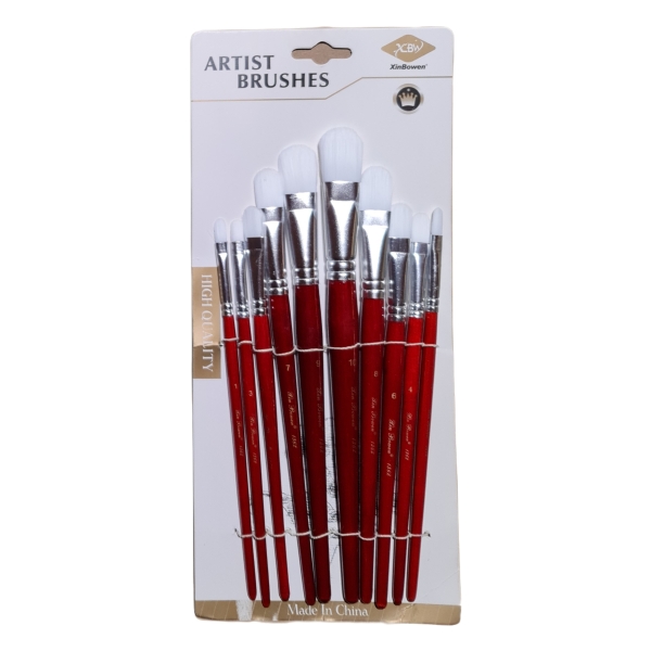 XinBowen Filbert Tip Artist Paintbrushes 12 pieces Filbert Tip Artist Paintbrushes