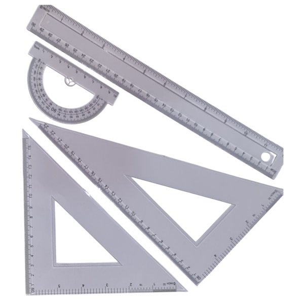 30 cm Ruler Set Transparant (2) Ruler Set