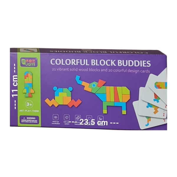 Colourful Block Buddies Size