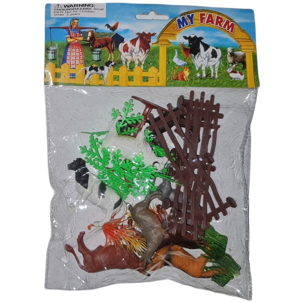 My Farm Animal Figurine Toy Set Brown Farm Animal Play Set