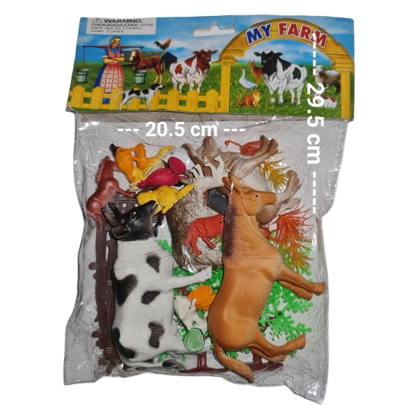 My Farm Animal Figurine Toy Set Brown Medium Size Farm Animal Play Set
