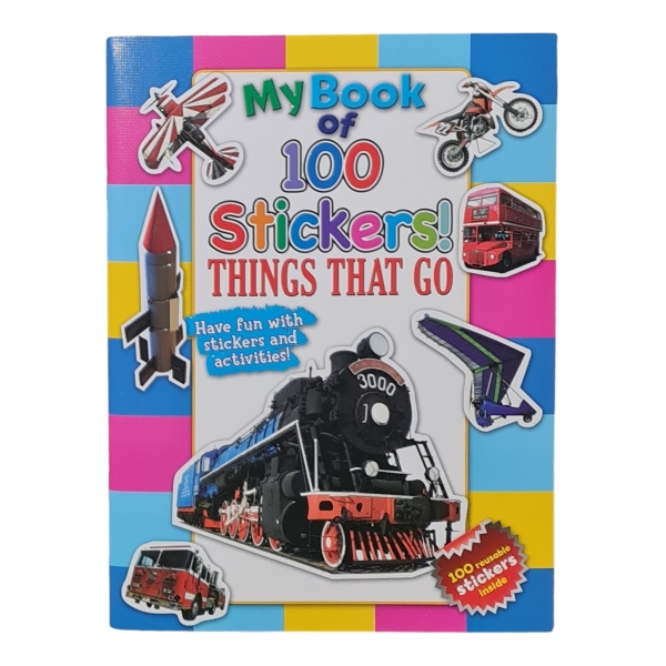 My Book of 100 Stickers Things that Go Activity Book