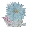 Bold Flower Hair Clip Blue Hair Clip