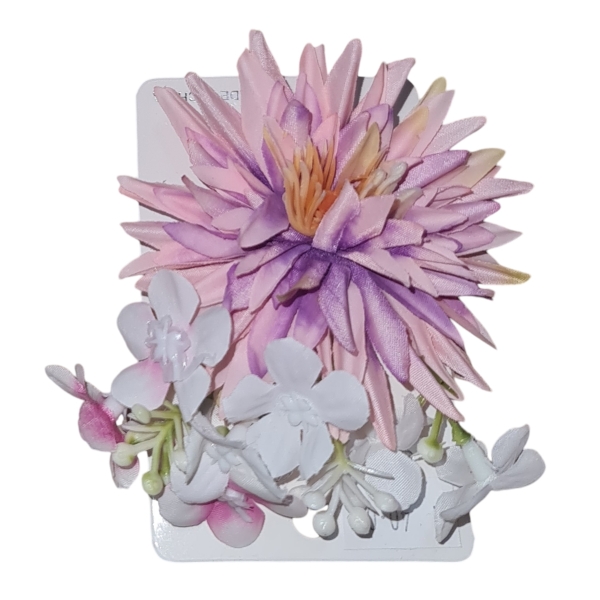 Bold Flower Hair Clip Pink Purple Hair Clip