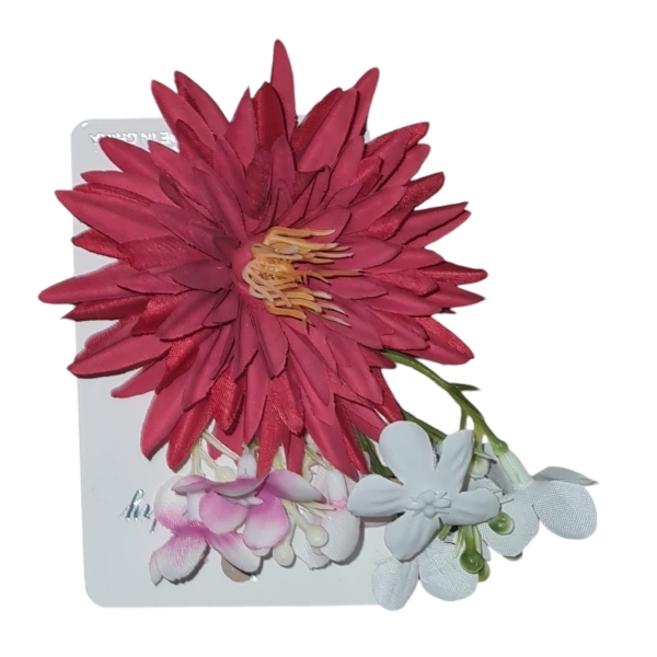 Bold Flower Hair Clip Red Hair Clip