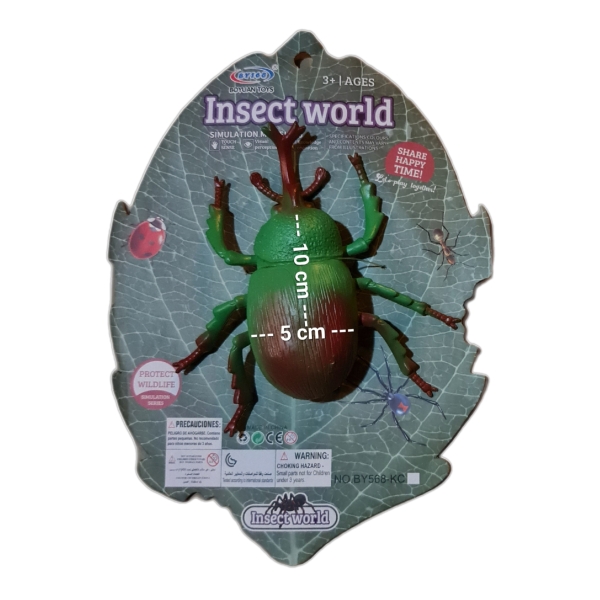 Realistic Insect Toy Rhinoceros Beetle Size