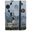 A7 Abstract Lined Notebook Hexagonal Black Blocks A7 Notebook