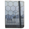 A7 Abstract Lined Notebook Hexagonal Blue Blocks A7 Notebook