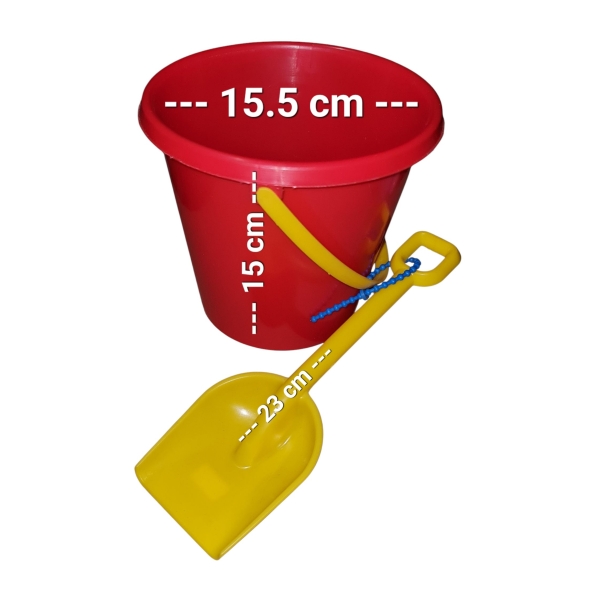 Beach Bucket with Spade Set Size