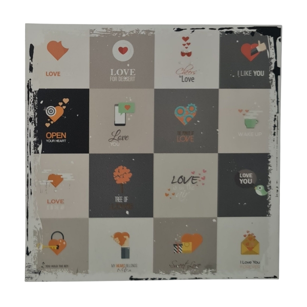 I luv it Décor Art Board Chess Board Message board