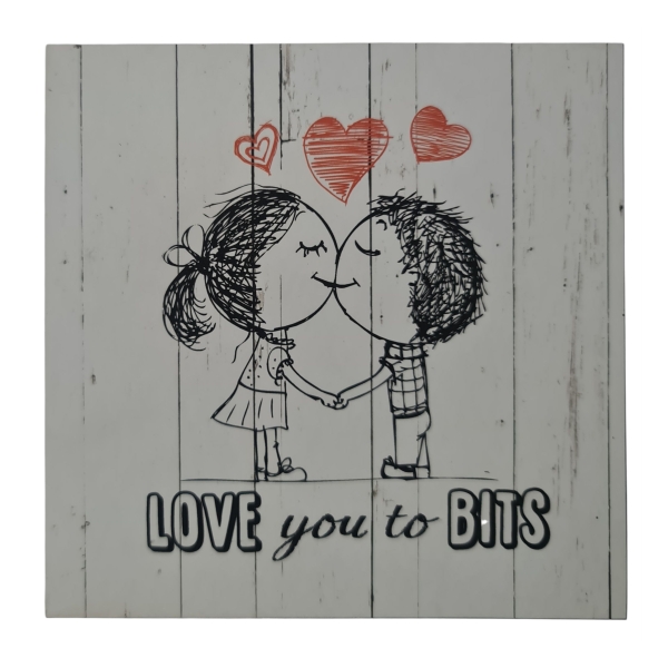 I luv it Décor Art Board Love you to bits Message board