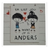 I luv it Décor Art Board anders Message board