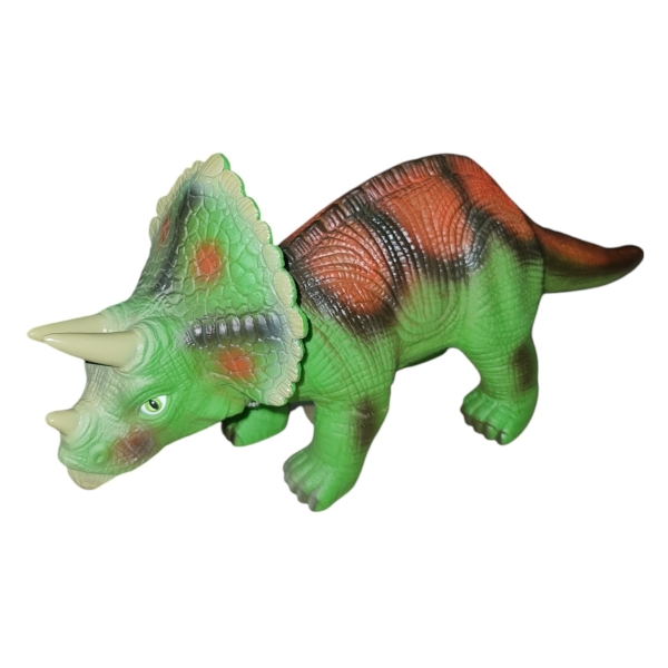 Medium Dinosaur Toy Figurines - Triceratops Green Dino figurine toy
