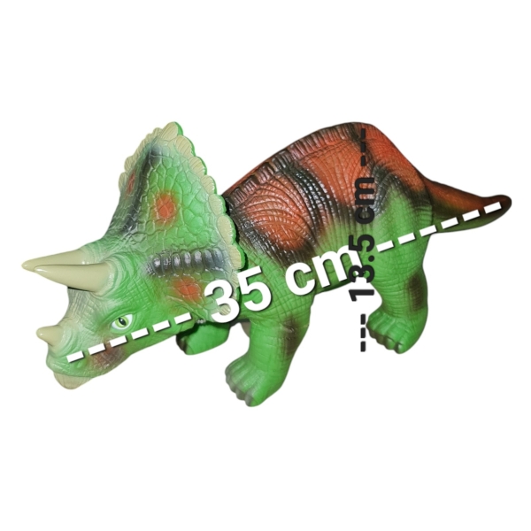 Medium Dinosaur Toy Figurines - Triceratops Light Green Size