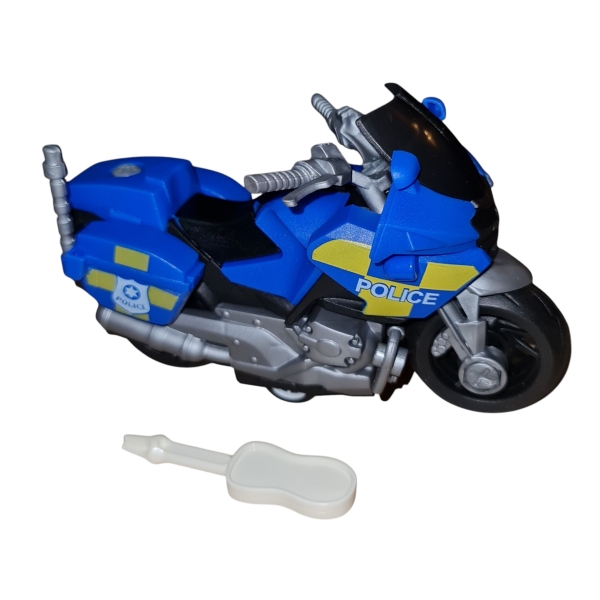 Police Motorcycle Assembly Toy Blue Motorcycle Assembly Toy