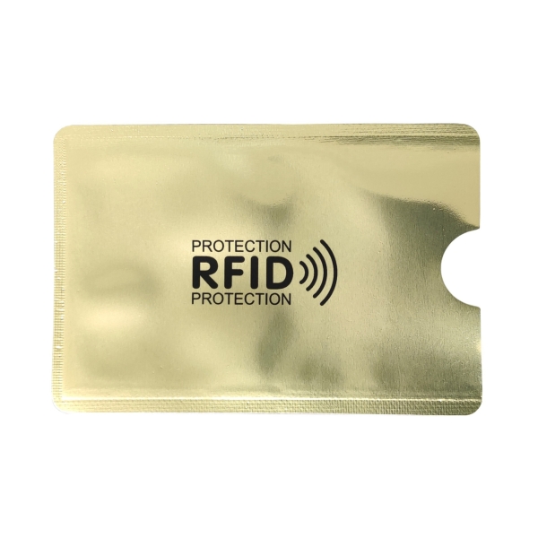 RFID Blocking Card Holder Sleeve Gold Blocking Card Holder sleeve