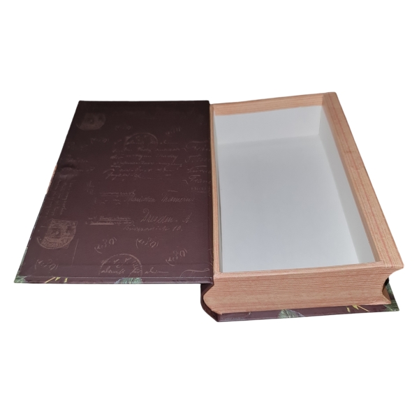 Vintage Book-shaped Box Open