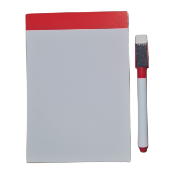 A5 Magnetic Whiteboard and Marker red