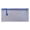 PVC Mesh Pencil Pouch Blue