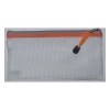 PVC Mesh Pencil Pouch Orange
