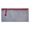 PVC Mesh Pencil Pouch – Assorted Zip Colours PVC Mesh Pencil Pouch with coloured zip border