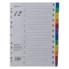 A4 PVC Numbered Index Divider 1–12 A4 Divider PVC Numbered Index 1 to 12 Printed for binders